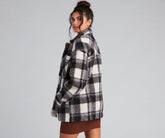 Cozy Layers Plaid Sherpa Shacket Ins Street